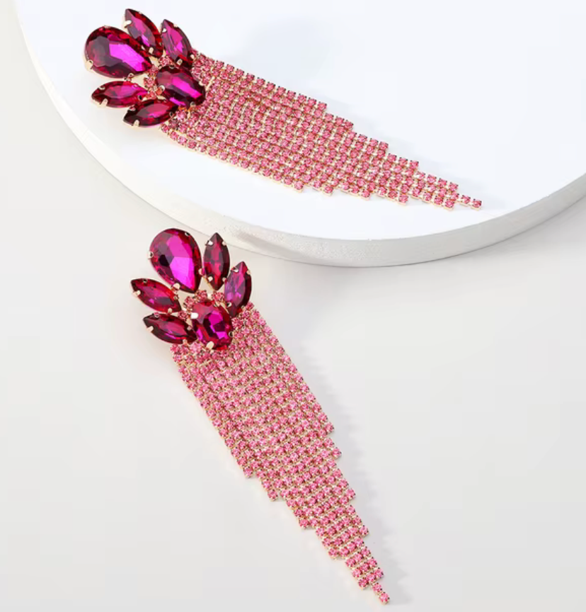 Crystal Tassel Earrings